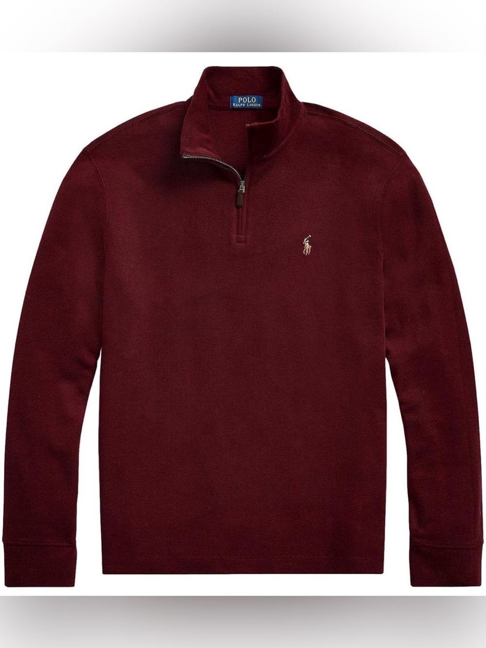 Polo Ralph Lauren Men's Burgundy 1/4 Zip Pullover Sweater XL Classic Wine Fall